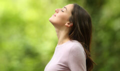 Profile,Of,A,Relaxed,Woman,Breathing,Fresh,Air,In,A